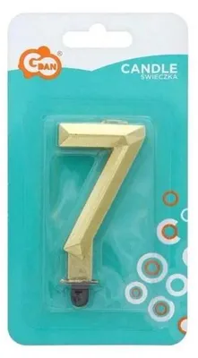 Productafbeelding van Kaars "Cifra 7" Diamant, 7,6 cm - Godan