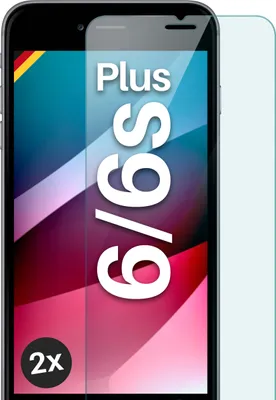 Produktbild von SCHUTZFOLIE FÜR APPLE IPHONE 6 PLUS / 6S PLUS - ECHTGLAS, Stückzahl:2er Set