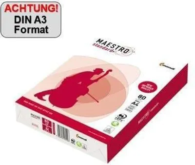 Produktbild von MAESTRO Kopierpapier Standard Plus 94928B80B A3 80g ws 500 Bl./Pack