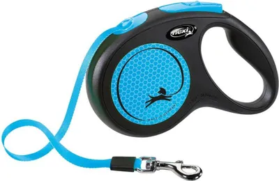 Produktbild von Flexi NEW NEON S, Gurt 5m, neon-blau