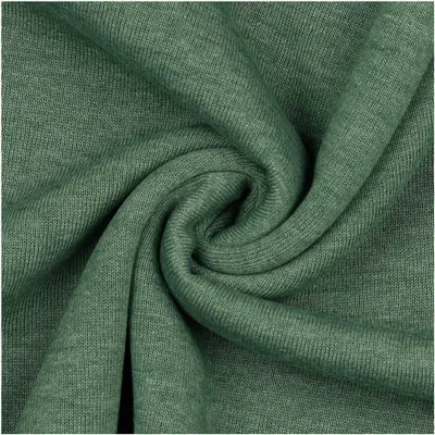 0,5m melierter Sweat-Stoff Meterware Oeko-Tex Sweatstoff Sweat hellgruen