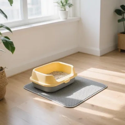 Honingraat Katzenstreuunterlage 60 x 90 cm, wasserdicht und rutschfest, einfach zu reinigen, ideal für Katzen und Hunde