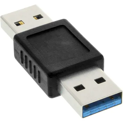 Produktbild von InLine USB 3.0 Adapter, Stecker A auf Stecker A, USB 3.0 A male, USB A, Blau