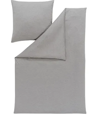 Produktbild von Estella Atelier - Mako-Interlock-Jersey Bettwäsche-Garnitur TAKOMA Farbe grau Größe 135x200 + 80x80 cm