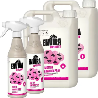 Produktbild von Envira Motten Abwehrspray im Nachfüllpack 2x2L+2x500ml