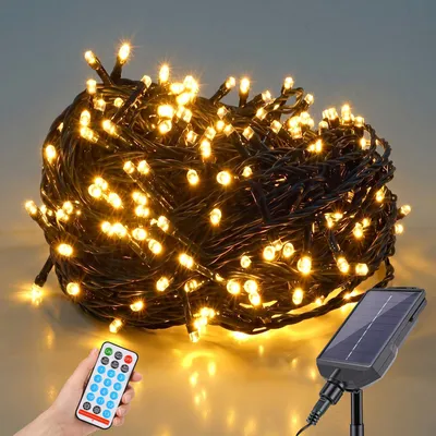 Produktbild von Salcar 240er LED Solar Lichterkette Aussen, 10,75mWetterfest Solar Lichterketten Außen mit Fernbedienung, 13 Modi Outdoor Solarlichterkette für Hof