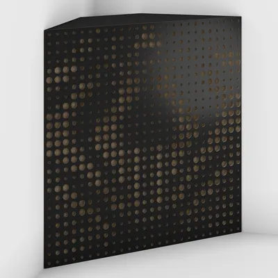 Produktbild von 4er-Set Eck-Bassfallen Universe-F Samt 50x50x10 cm, Schwarz/Beige