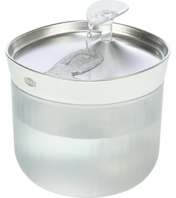 Produktbild von TRIXIE Aqua Clear runder Trinkbrunnen für Hunde mit Edelstahltrinkschale - 2,5 l/18 × 16 × 18 cm