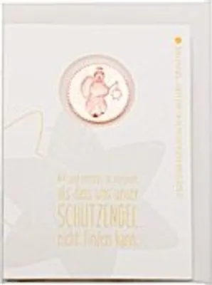 Produktbild von HCA Glücksmünze mit Karte und Umschlag - Engel mit Stern - rosé