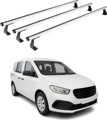 Image de Barres de toit transversales pour Mercedes Citan 2021-2025 Aluminium Gris 3 pcs