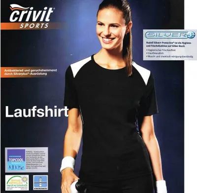 Produktbild von Damen Laufshirt IAN 56268 Schwarz S 36/38