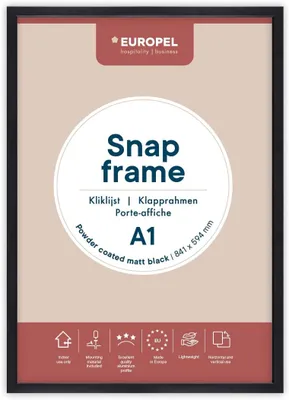 Produktbild von EUROPEL Plakatrahmen DIN A1 schwarz