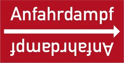Produktbild von Dreifke® Rohrleitungsband Anfahrdampf, DIN 2403, ab Ø 15mm, rot/weiß, 33m/Rolle