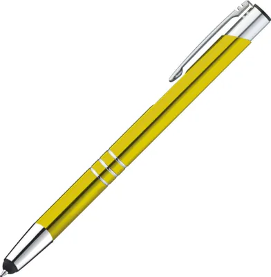 Produktbild von Touchpen Kugelschreiber aus Metall / Farbe: gelb