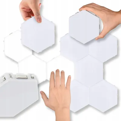 Produktbild von Led Gaming Licht Modular Touch Set Von 6 Stück Stromversorgung Hexagon
