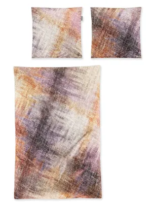 Produktbild von Irisette Flausch-Baumwolle Bettwäsche-Garnitur Zobel 8550 Farbe orange 200x200+2x80x80cm