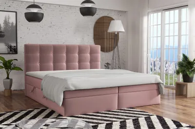 Produktbild von Boxspringbett Schlafzimmerbett BASILIO 200x200cm inkl.Bettkasten