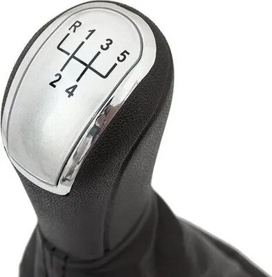 Obrázek produktu pro Hlavice řadicí páky černostříbrná v 5-ti stupňovém provedení pro Škoda Fabia I 6Y z let 1999-2008