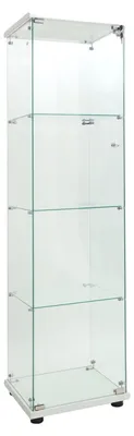 Immagine prodotto di Vetrina, design a 4 ripiani, illuminazione elegante, una porta + bianco