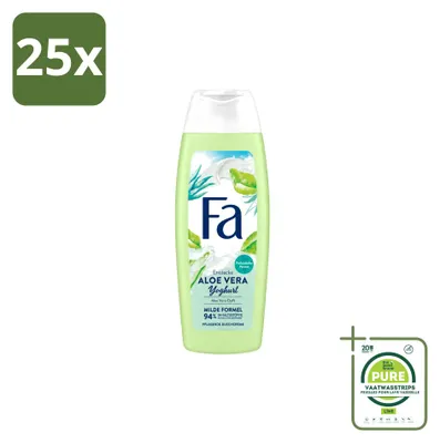 Zdjęcie produktu dla 25 sztuk żelu pod prysznic Fa Yoghurt z aloesem - 250 ml - opakowanie zbiorcze