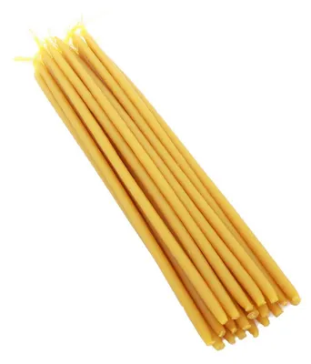 Produktbild von Handgefertigte 100% Bienenwachskerzen Set von 20, 24 cm