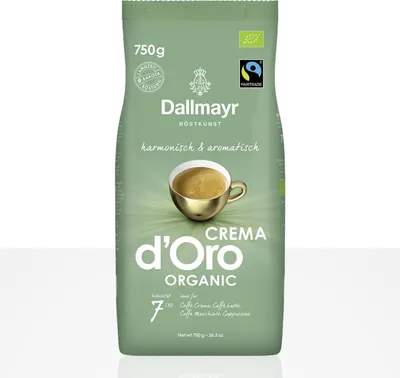Obrázek produktu pro Dallmayr Organic Cafe Crema Fairtrade Gran Verde celozrnná 750g