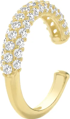 Produktbild von Wunderschöne 9 Karat (375) Gold Damen - Einzel Knorpel Creole mit Zirkonia - 12mm*2mm; TRS26259