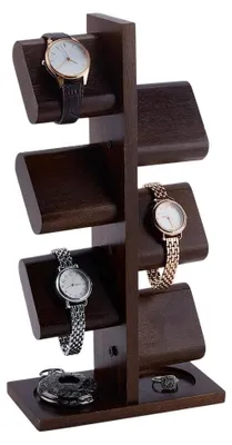 Image de Omgoods - Support en bois pour horloge - Présentoir pour horloge, idéal pour l'organisation