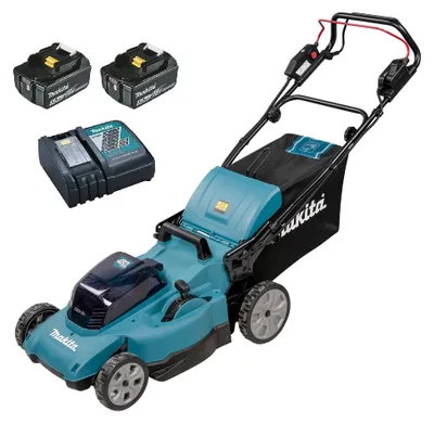 Image de Tondeuse autotractée LXT 36V (2x18V) 48cm + 2 batteries 5Ah + chargeur - MAKITA - DLM481CT2