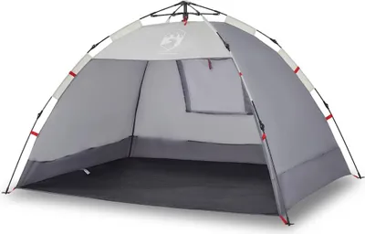 Immagine prodotto di vidaXL Tenda da spiaggia 2 persone Grigio sgancio rapido impermeabile