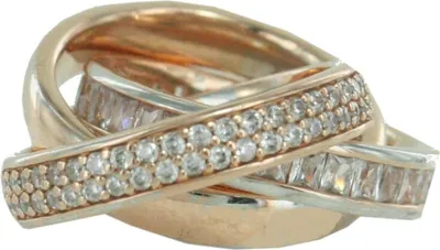 Produktbild von Esprit Collection Damen Ring Silber Rosé Zirkonia Tridelia ELRG92258B, Ringgröße:57 (18.1 mm Ø)
