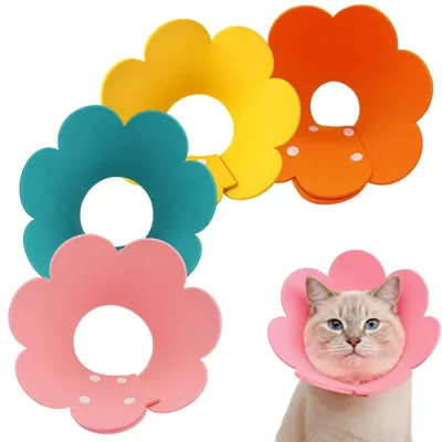 Image de Collier de protection ajustable pour chat, set de 4 pièces