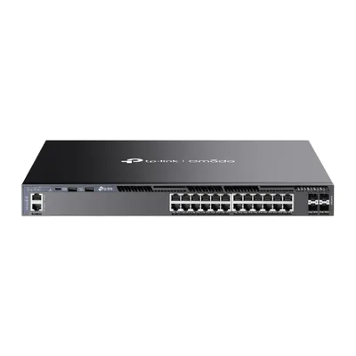 Zdjęcie produktu dla TP-Link Omada SG6428X, Zarządzany, L3, Gigabit Ethernet (10/100/1000), Możliwości montowania w stelażu, 1U