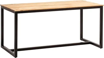 Productafbeelding van Eettafel 120x60x76 cm, massief acaciahout met metalen poten