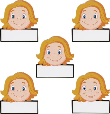 Produktbild von 2DOBOARD 5 Namen Magnete Avatar Frauen Wiederbeschreibbar 5,5 x 5 cm für Magnettafeln, Kühlschränke, Whiteboards und plantafeln - Emoji Magnet Women Name Magnet