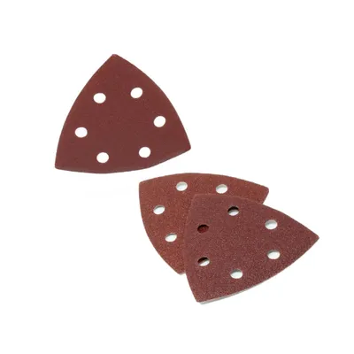 Produktbild von Schleifpapier Set, 3 teilig mit unterschiedlichen Körnungen, passend für Aldi FERREX 20 Volt Akku Multifunktionswerkzeug (1x K60, 1x K80, 1x K120)