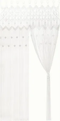Obrázok produktu pre Záves na dvere a okná – Záves na dvere – 172 x 205 cm – Pletený – Jednofarebný – Obdĺžnikový – Biely