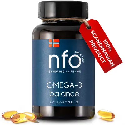 Zdjęcie produktu dla NFO Omega-3 Balance – Kapsułki z oleju rybnego z EPA, DHA na serce i mózg [90 kapsułki softgel]