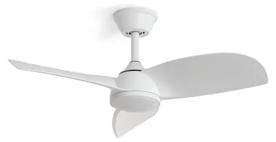 Produktbild von Deckenventilator mit Licht Lautlos DC Poros Evo Weiß Fernbedienung 90 cm Klein (bis 10 m²) Weiß