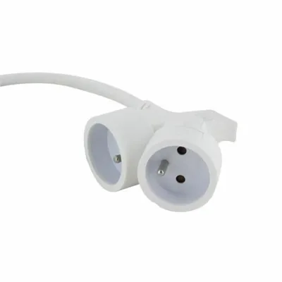 Image de Rallonge Chacon HO5VVF 3g1.5 5m double tête blanche (FR)