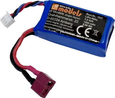 Produktbild von DF Models LiPo Akku 7,4 Volt - 1200mAh 8,88Wh