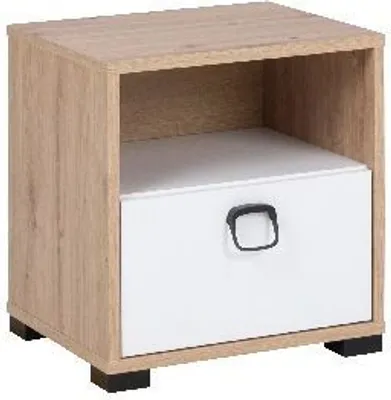 Produktbild von Nachttisch KEVIN 9 40 cm mit Schubladen Eiche Artisan +Weiß + Graphit