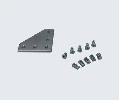 Produktbild von Kontenblech Verbinderplatte Metall für 20x20 Nut 5 Profile- Inkl. Verbindungsset