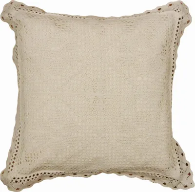 Immagine prodotto di Fodera per cuscino, fodera decorativa, lavorata all'uncinetto, stile boho 40x40 ecru