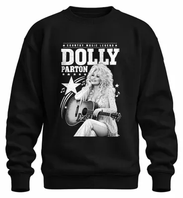 Produktbild von Dolly Parton Country Music Legend Western Gitarre Nashville Sweatshirt Pullover, Schwarz, S