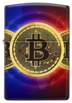 Obrázek produktu pro ZIPPO - Crypto Design - 540 Colour 540 White Matte White Bitcoin Crypto Storm Zapalovač s možností opětovného plnění 60006211