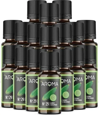 Produktbild von myAROMA flavour drops Gurke – 17x10ml, Zuckerfreie und kalorienfreie Geschmacksverstärker, Vegan, ohne künstliche Farbstoffe