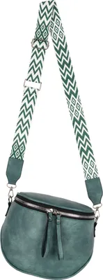 Produktbild von Bauchtasche Umhängetasche Crossbody-Bag Hüfttasche Kunstleder Italy-Design GREEN