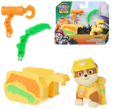 Produktbild von PAW Patrol : Der Dino Film, Rubbles Dino Werkzeug-Pack, Rubble-Figur mit Anhänger und Werkzeugen, 3 Jahr(e), Mehrfarbig, Kunststoff