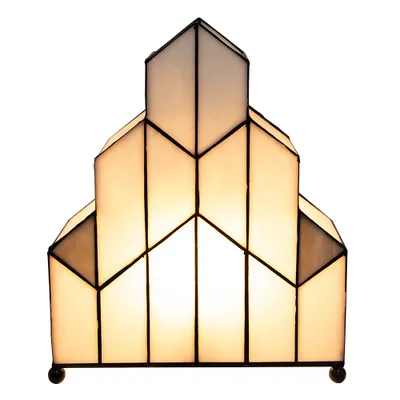 Produktbild von Clayre & Eef Tiffany Tischlampe 30x4x25 cm Weiß Glas
